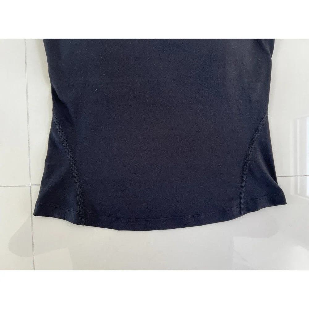 LULULEMON Align Tank Top Crop Fitted Stretch V-Neck Black Built in Shelf Bra 6